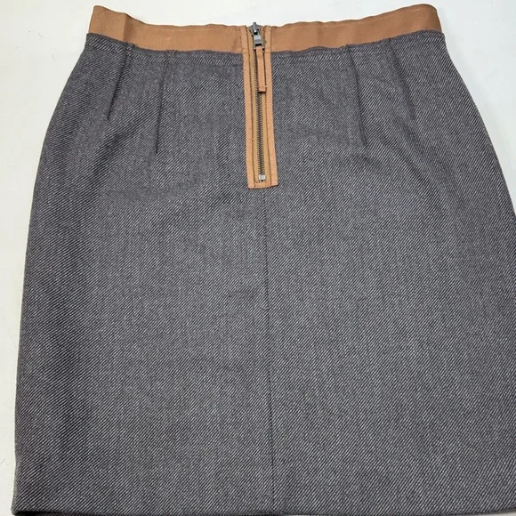 LOFT Gray and Tan Pencil Skirt - Picture 5 of 8
